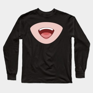 Manga Smile Mask Long Sleeve T-Shirt